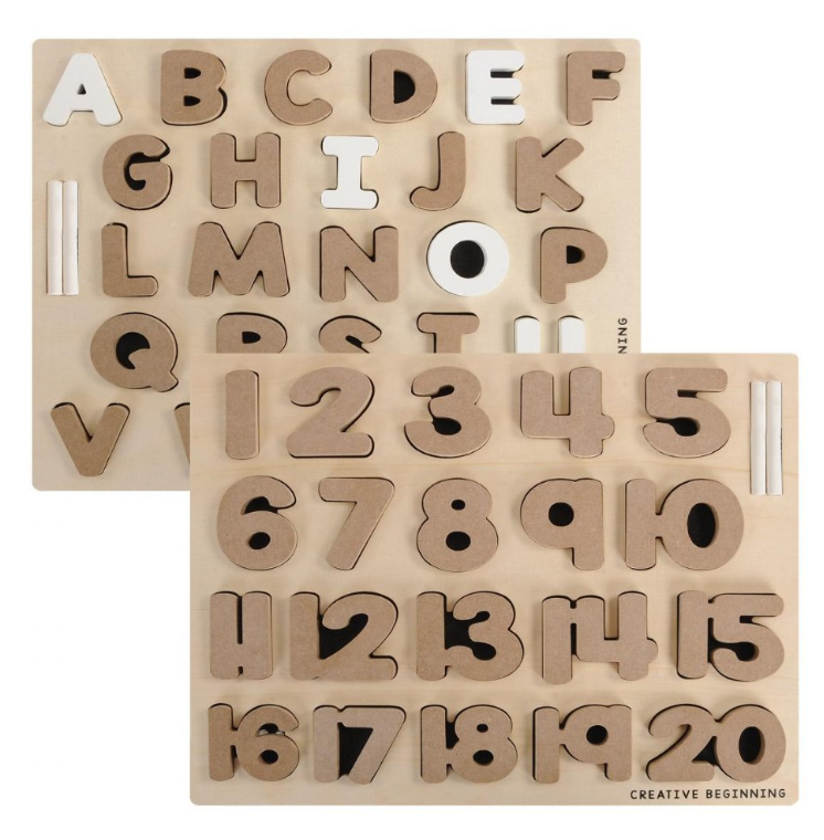 ALPHABET AND NUMBER CHALKBOARD SET